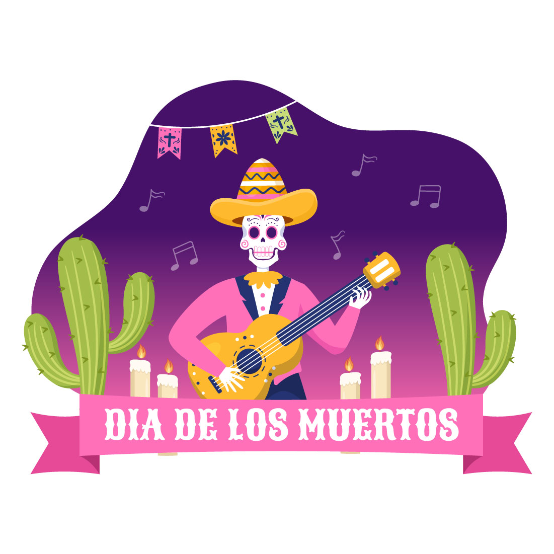 10 Dia De Los Muertos or Day of the Dead Illustration Cover Image.