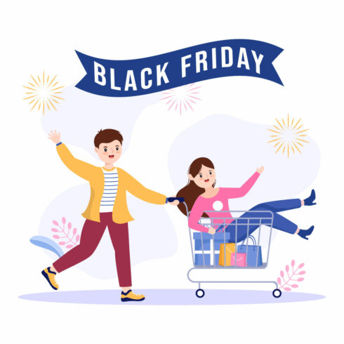 10 Black Friday Give Big Discount Illustration Cover Image.