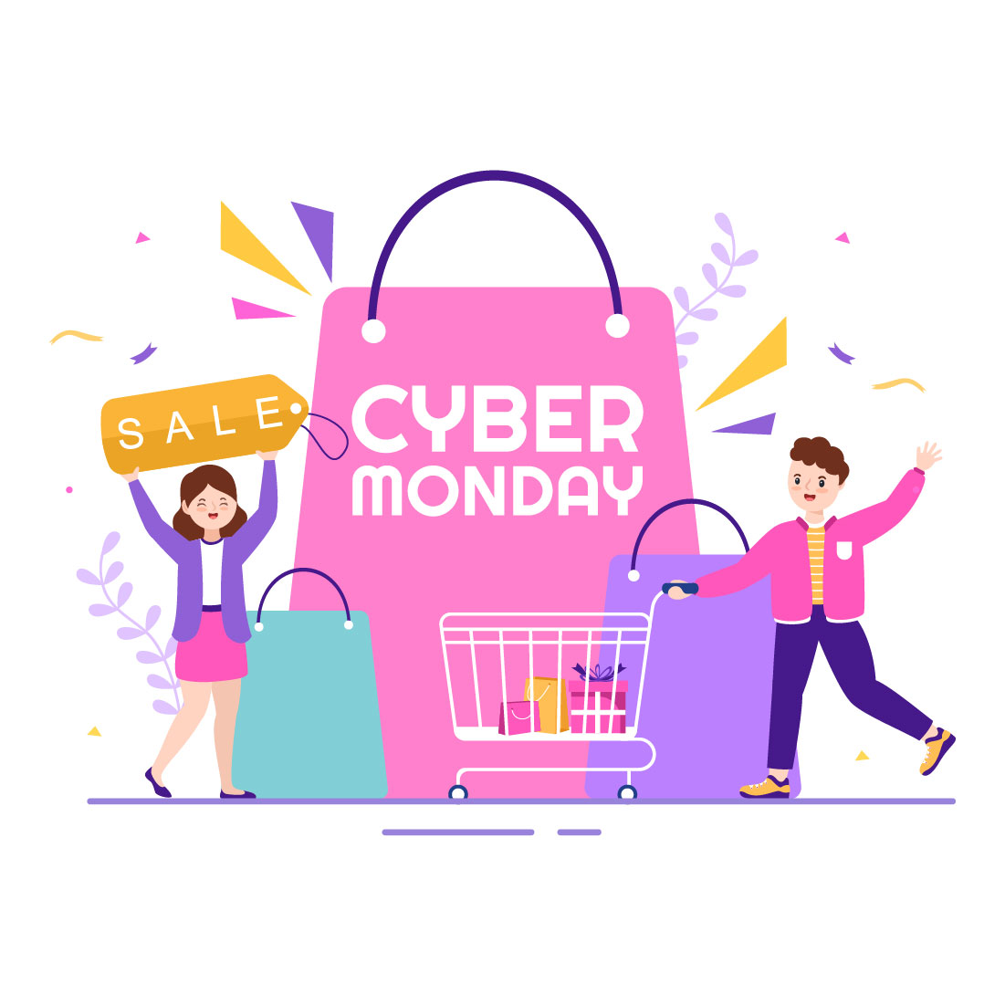 17 Cyber Monday Illustration cover image.