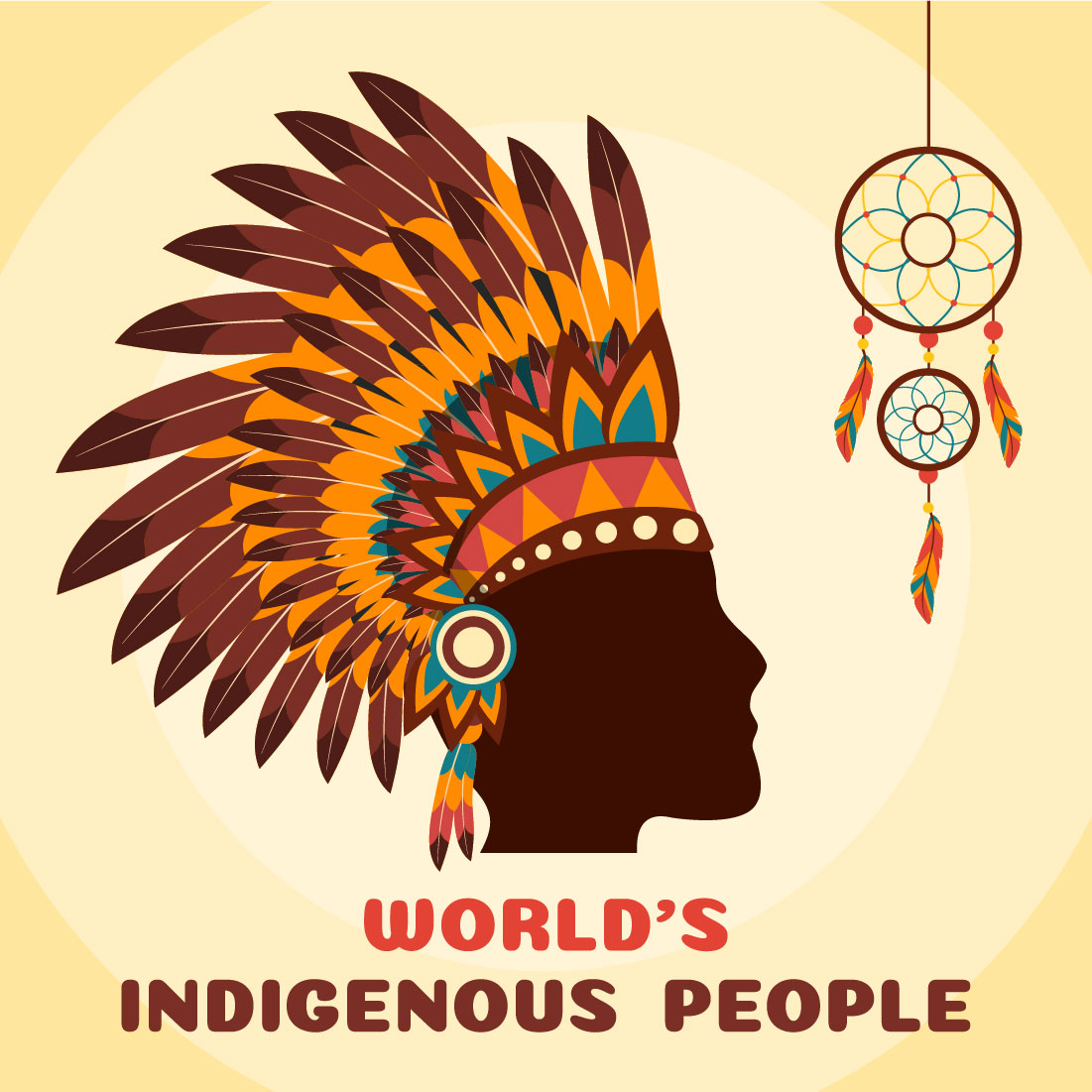 15 Worlds Indigenous Peoples Day Illustration Preview Image.