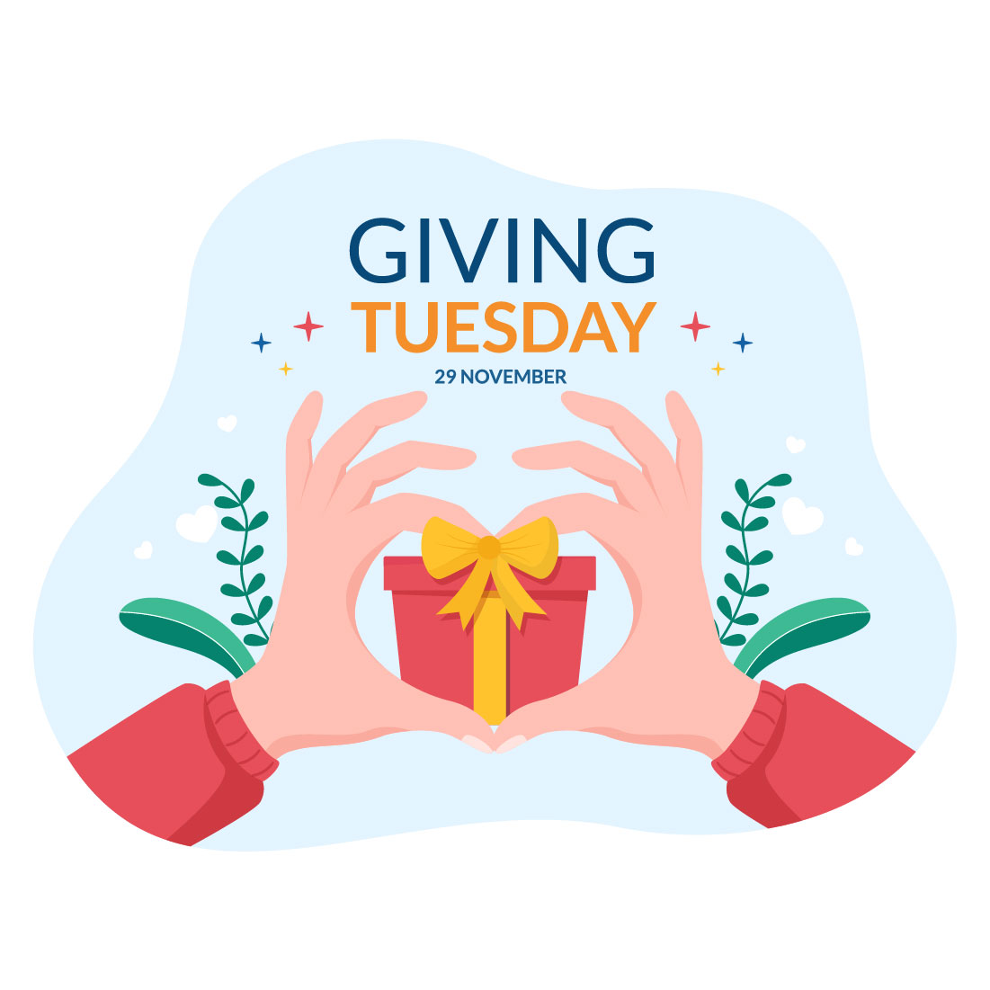 13 Giving Tuesday Celebration Illustration Preview Image.