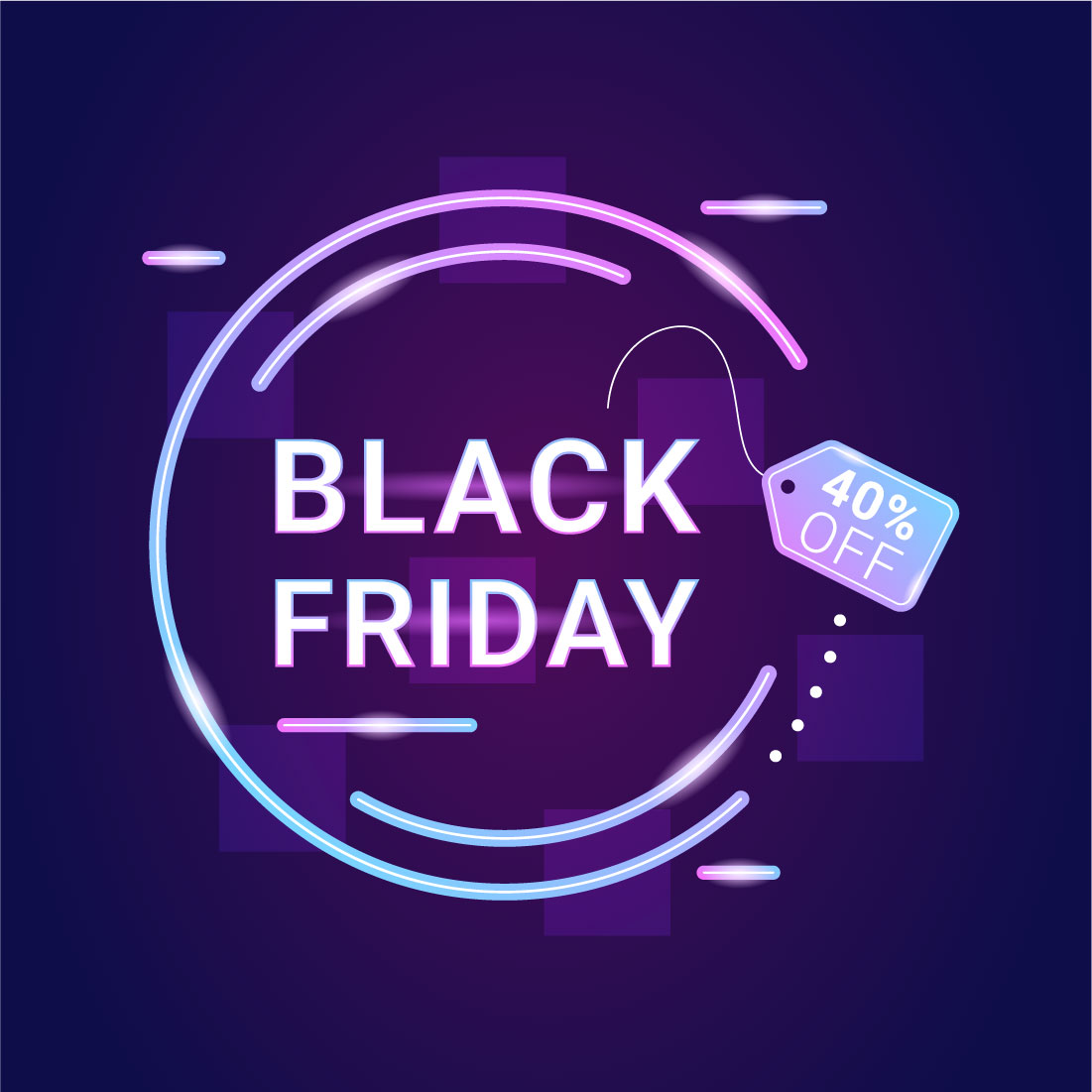 10 Black Friday Give Big Discount Illustration Preview Image.