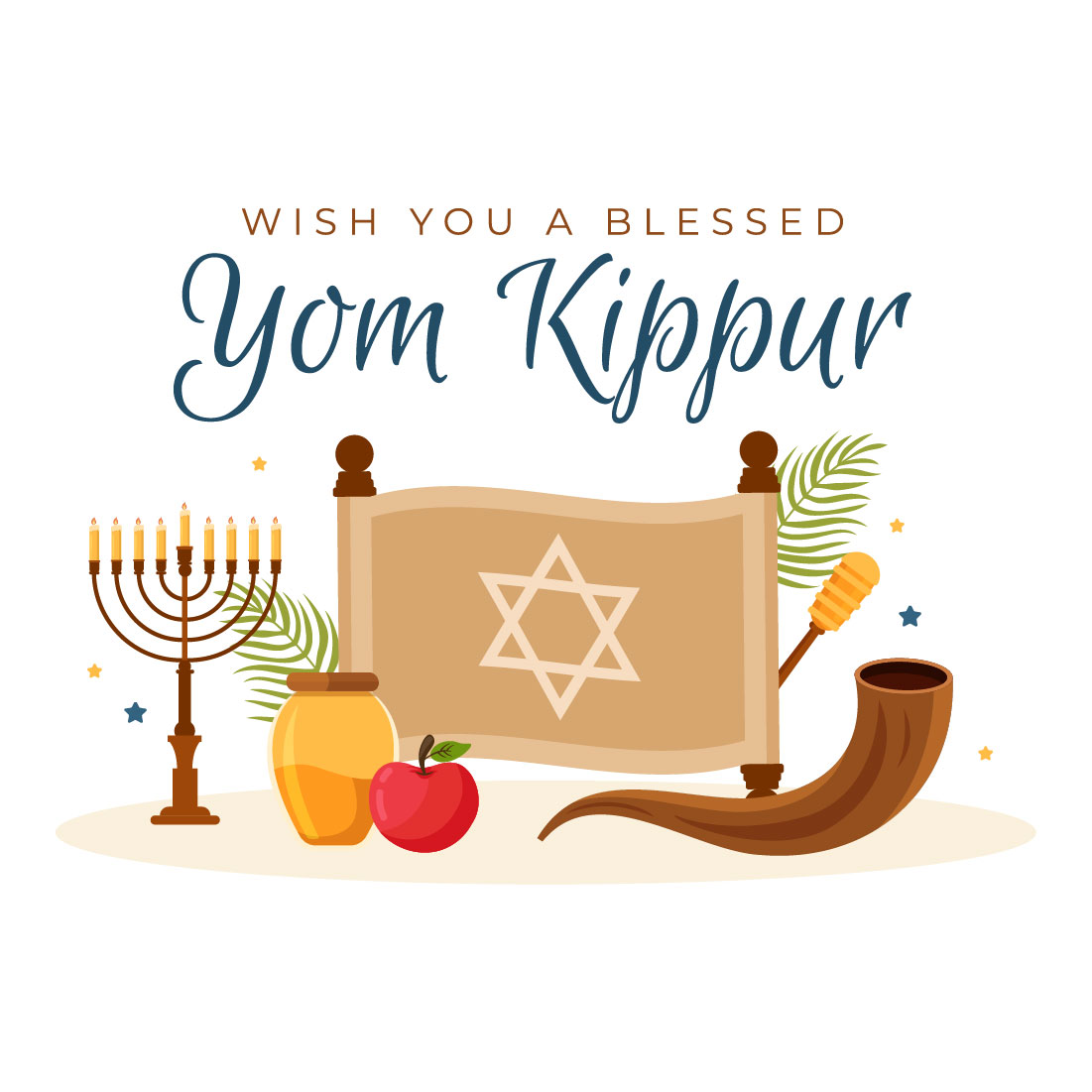 13 Yom Kippur Day Celebration Illustration Preview Image.