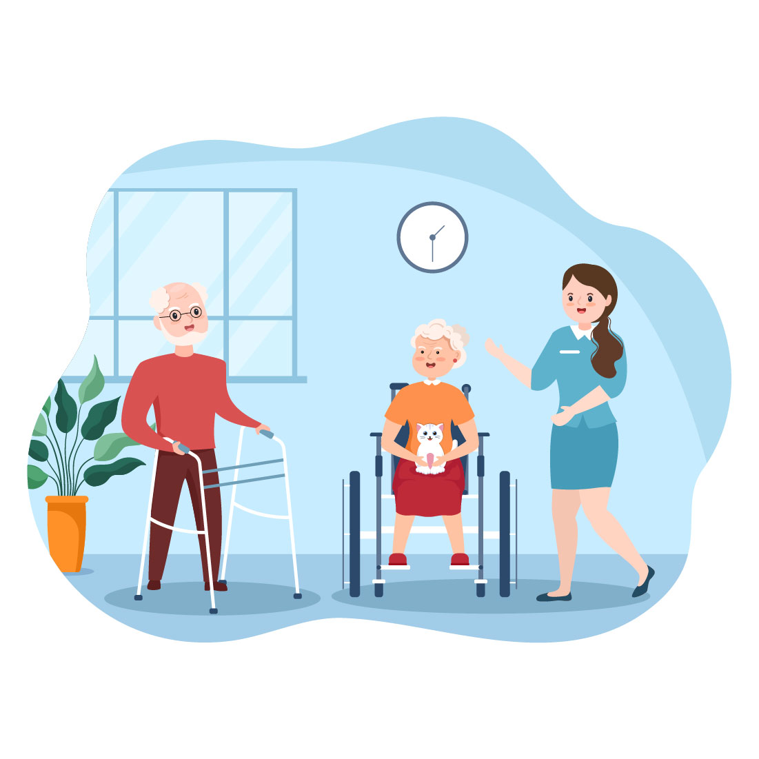 13 Elderly Care Services Illustration preview image.