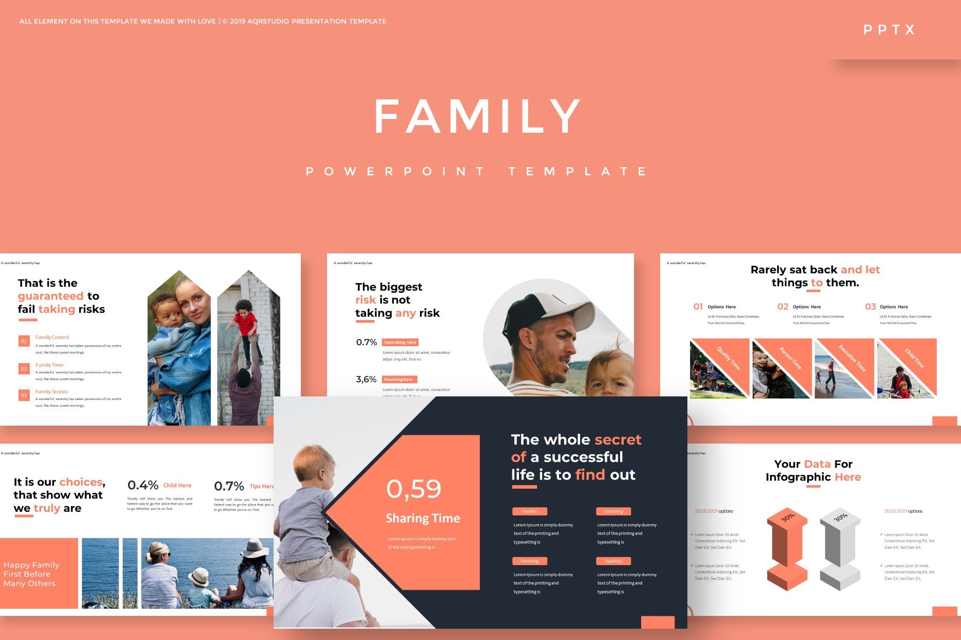 Cover image of Family - Powerpoint Template.