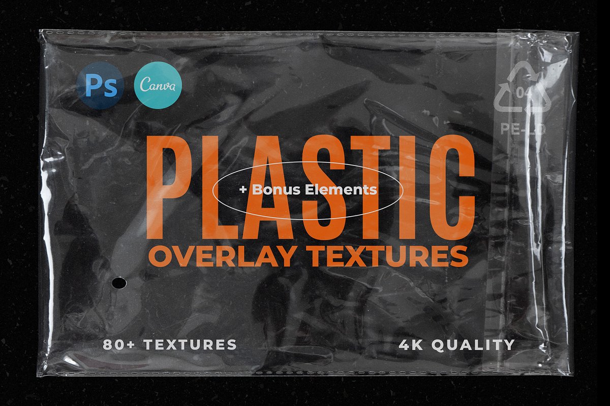 Cover image of 80+ Plastic Overlay Textures.