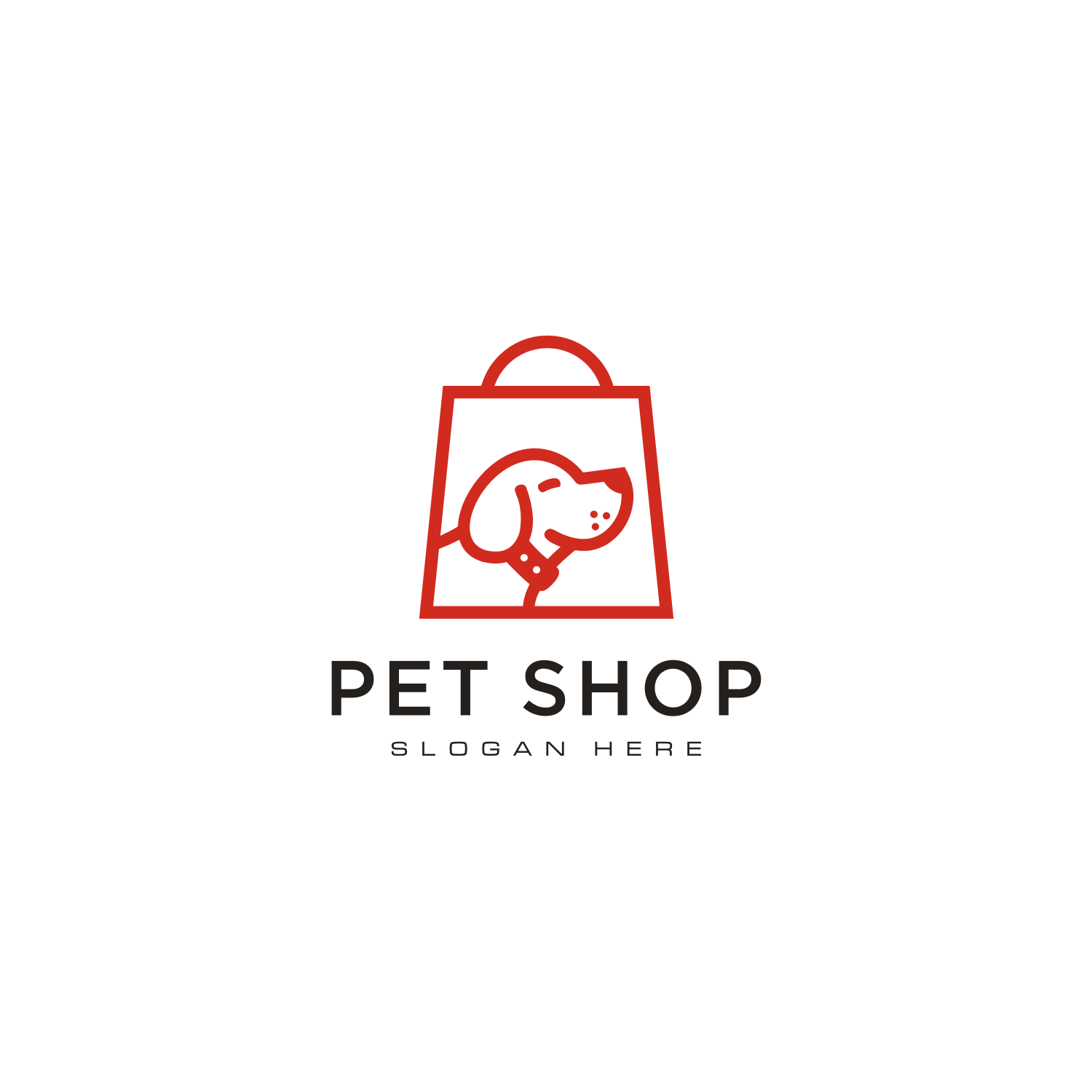 dog shop logo vector design - MasterBundles