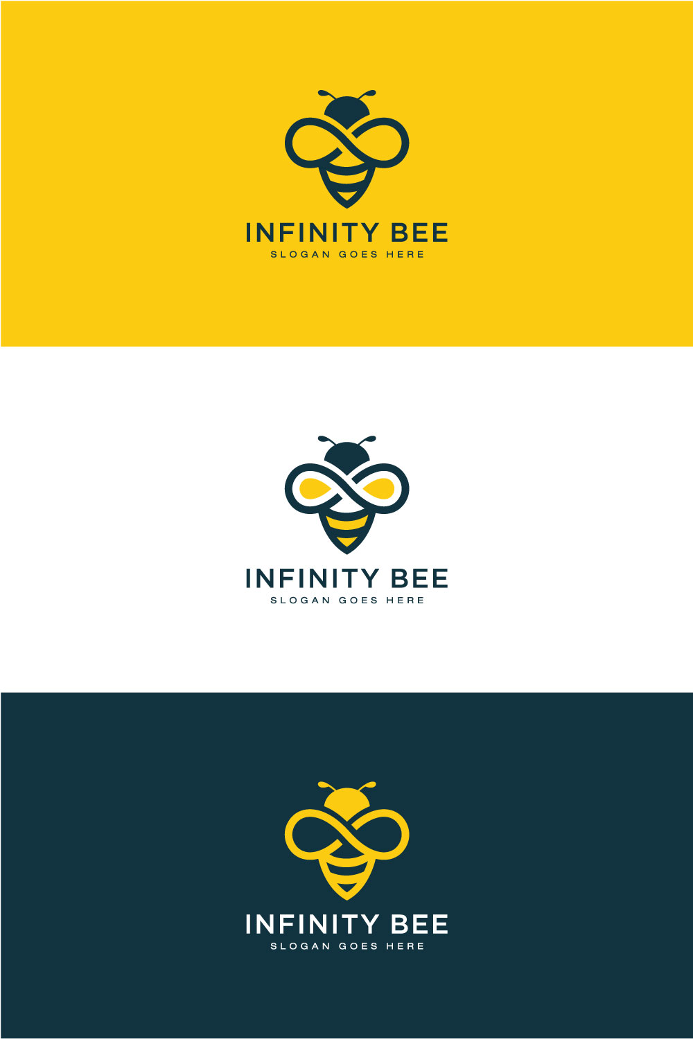 Honey Bee Animals Logo Vector Pinterest Image.