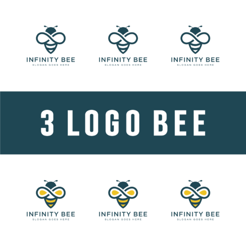 Honey Bee Animals Logo Vector Cover Image.