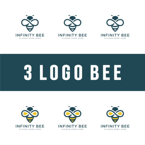 Honey Bee Animals Logo Vector Facebook Image.