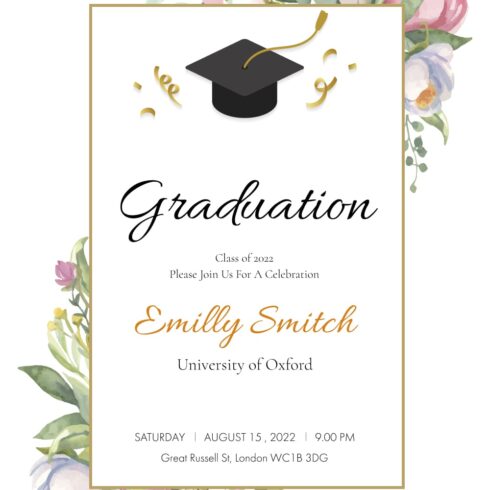 Graduation Invite Template FIGMA | Master Bundles