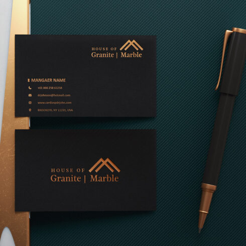 House of Granite Marble Profesional Business Card cover image.