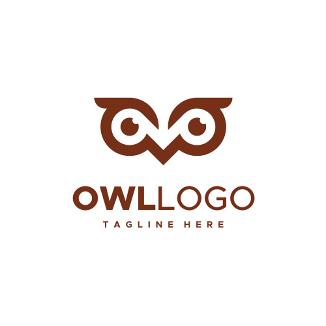 Owl Eyes Logo Template cover image.