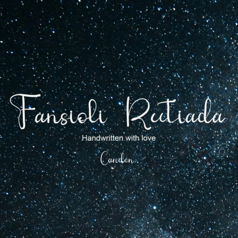 Fansioli Rutiada Handwritten Font - Only $17 cover image.