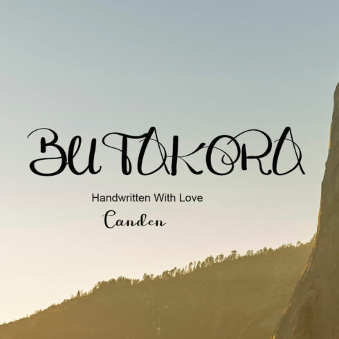 BUTAKORA Handwritten Typeface - Only $12 cover image.