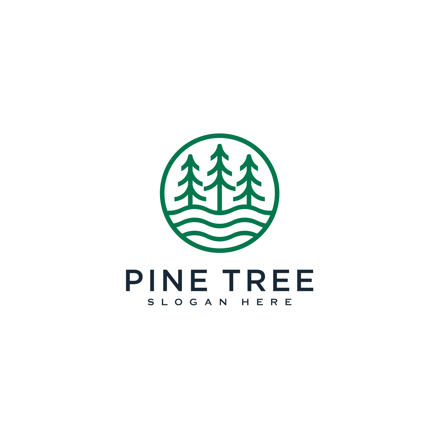 pine tree logo vector design template - MasterBundles