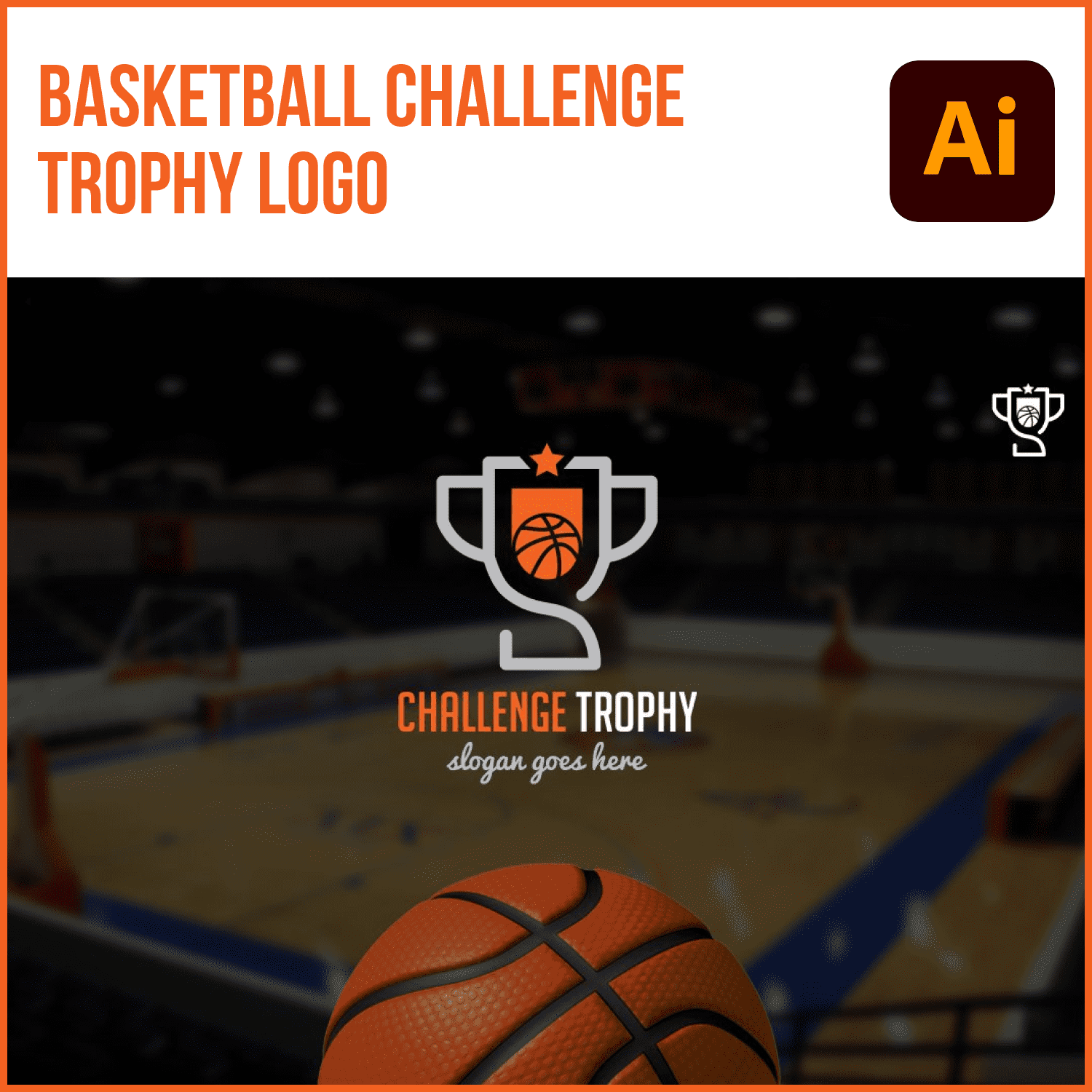 Basketball Challenge Trophy Logo.