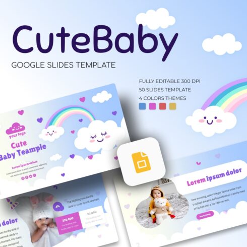 Cute Baby Google Slides Theme.