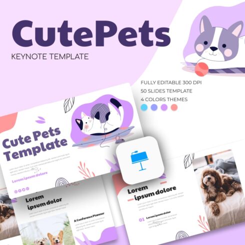 Cute Pets Keynote Template .