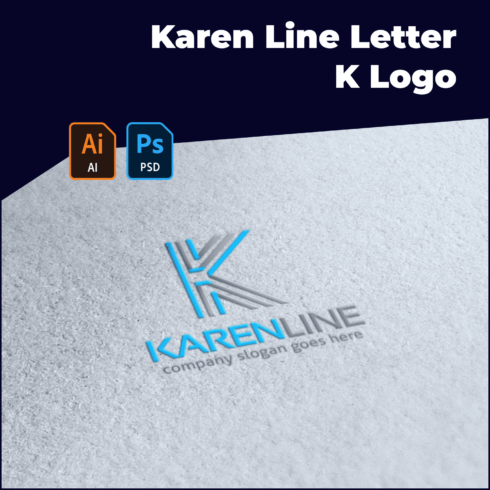Karen Line Letter K Logo.