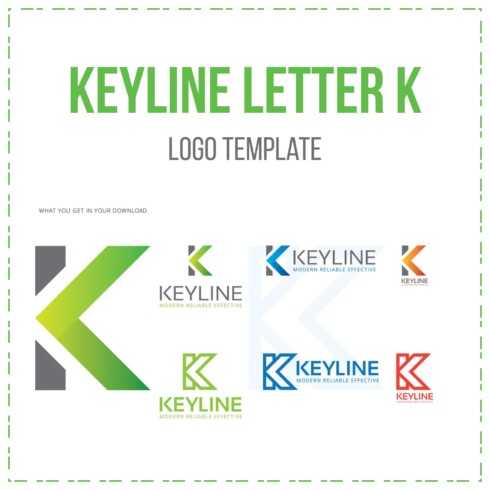 Keyline Letter K Logo Template.
