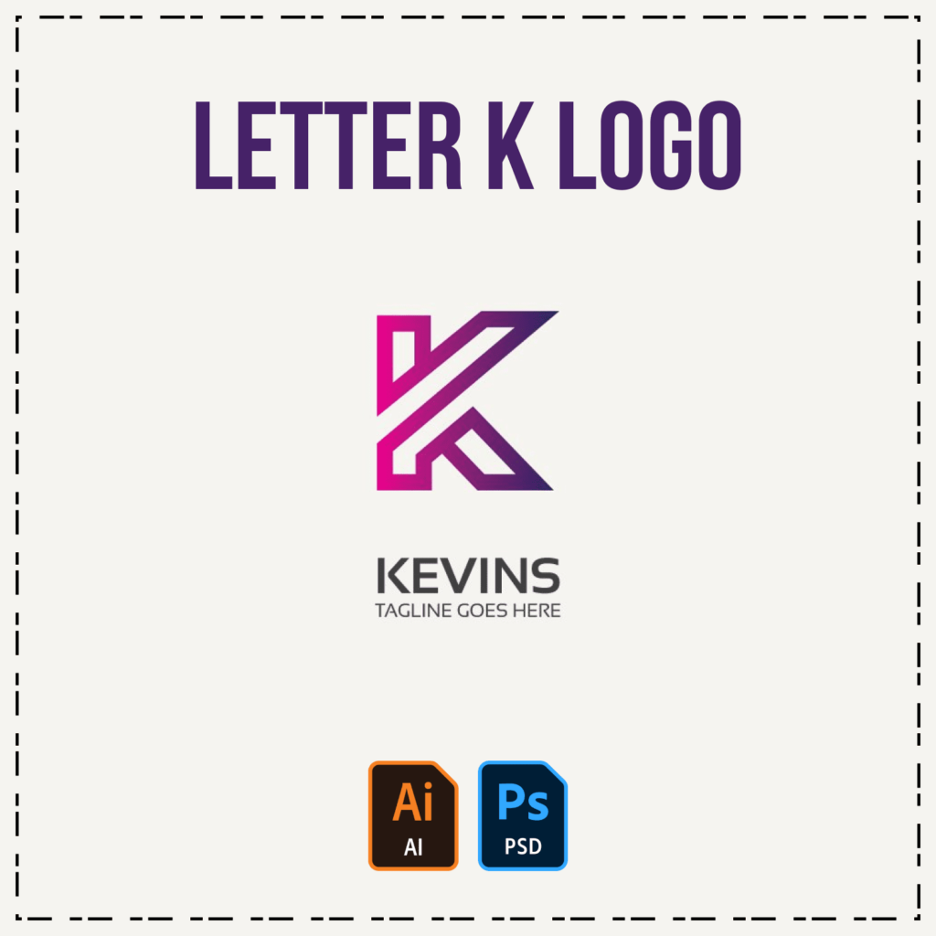 set of initials letter K abstract logo vector design - MasterBundles