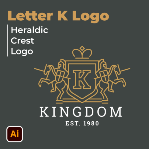 Letter K Logo - Heraldic,Crest Logo.