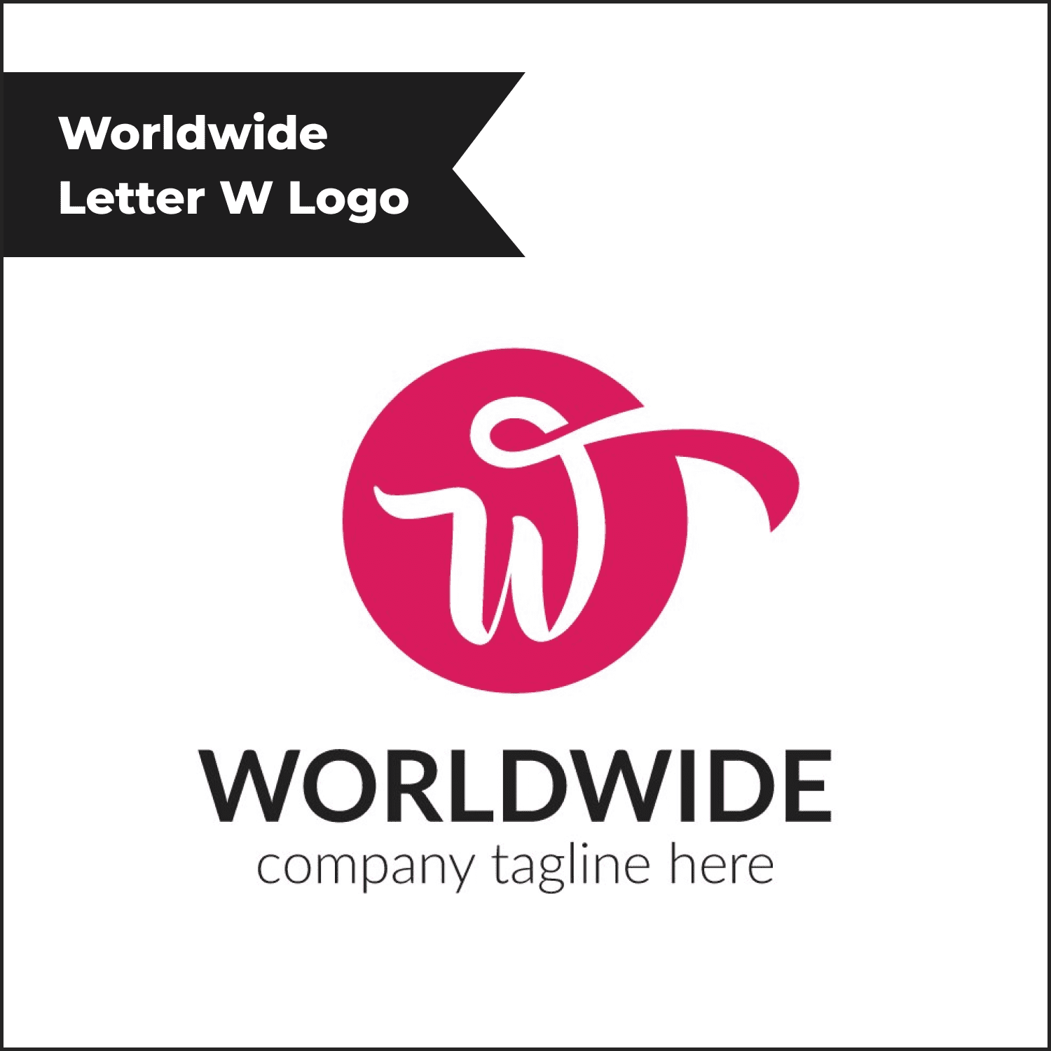 Worldwide Letter W Logo.