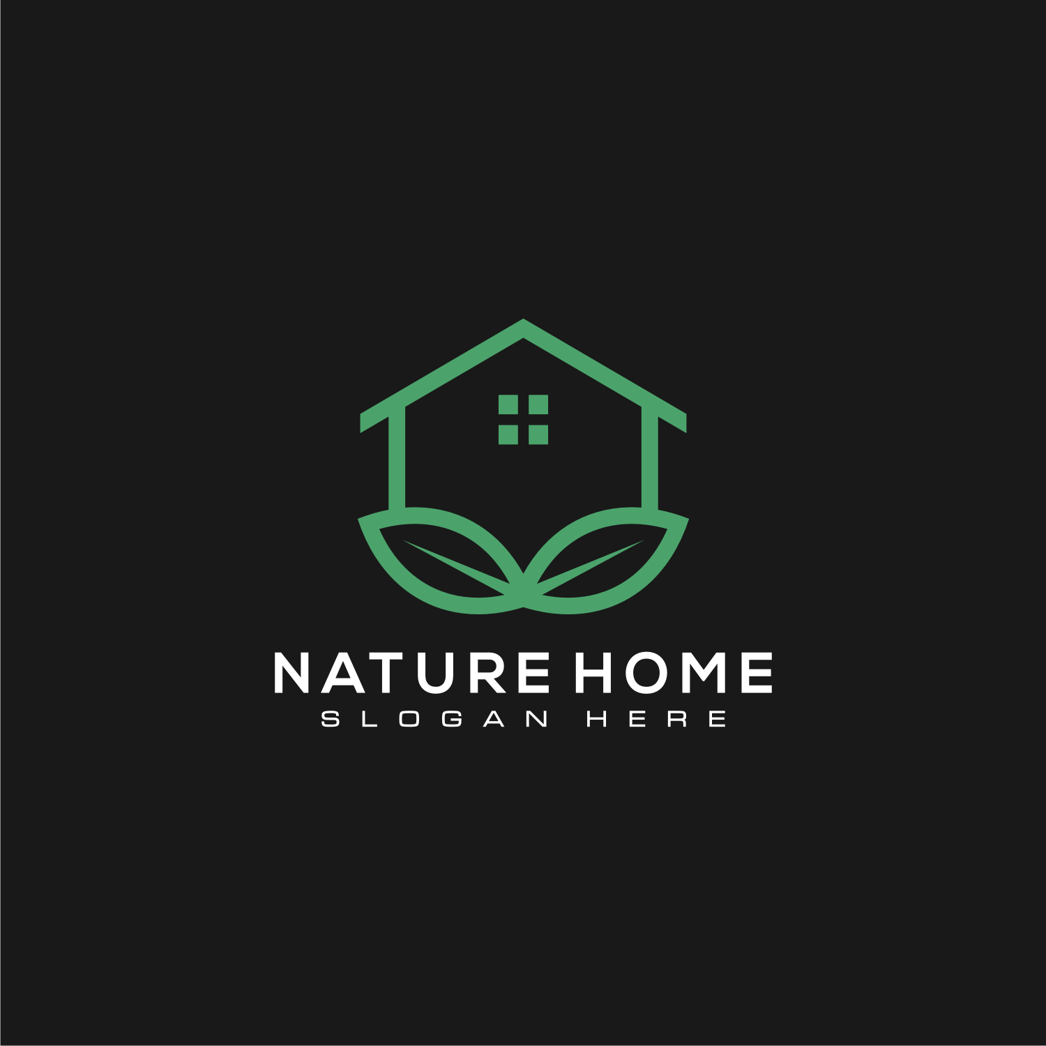 Home Nature Logo Vector Design.
