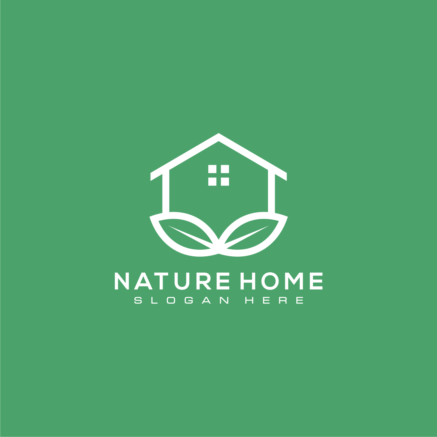 Home Nature Logo Vector Design Preview Image.