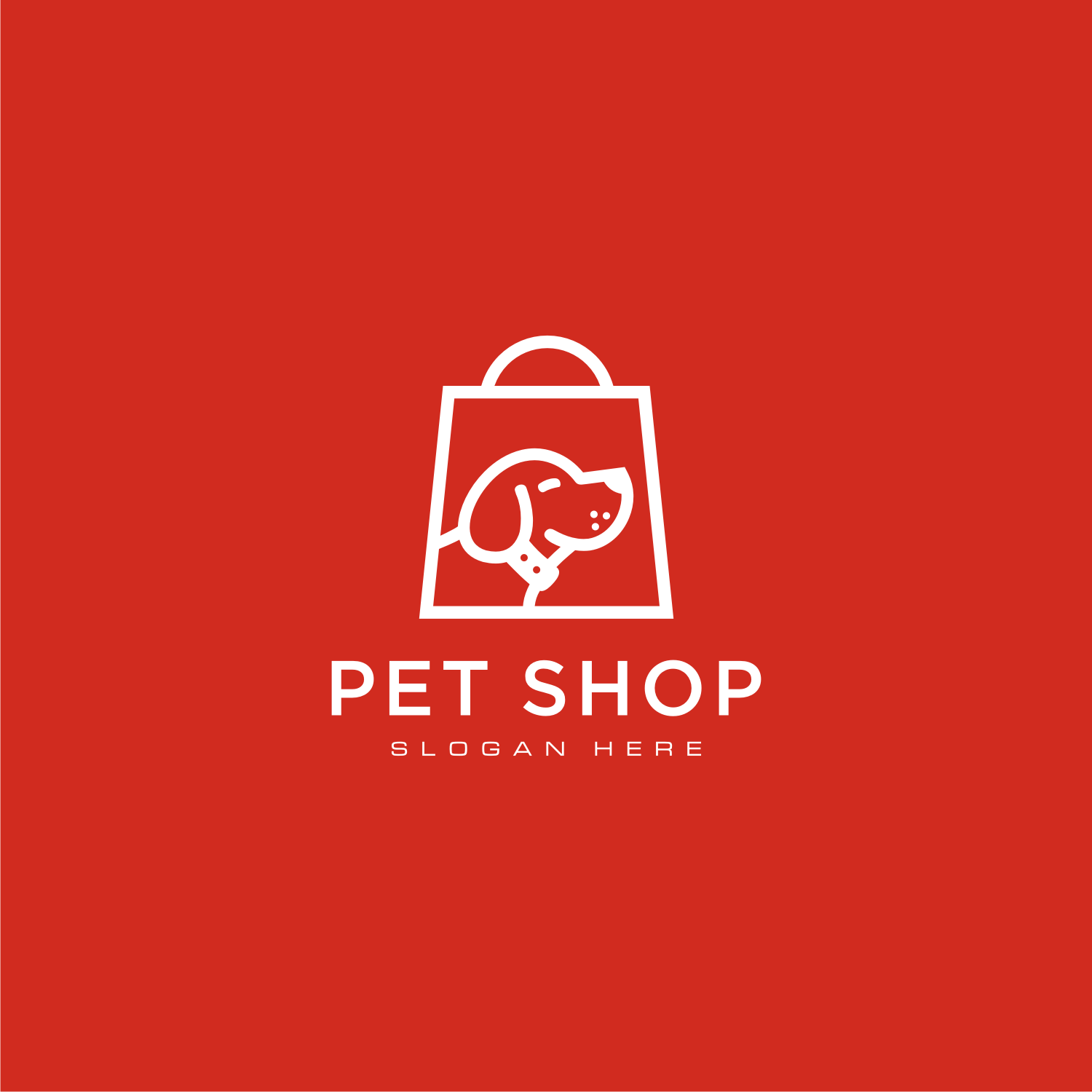 Dog Shop Logo Vector Design Preview Image.