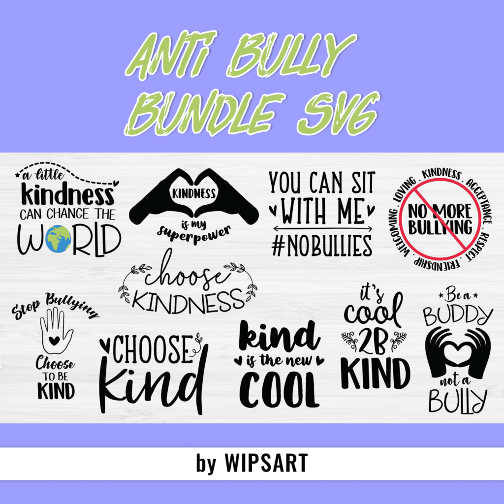 Anti Bully Bundle SVG, Kindness Bundle SVG | Master Bundles