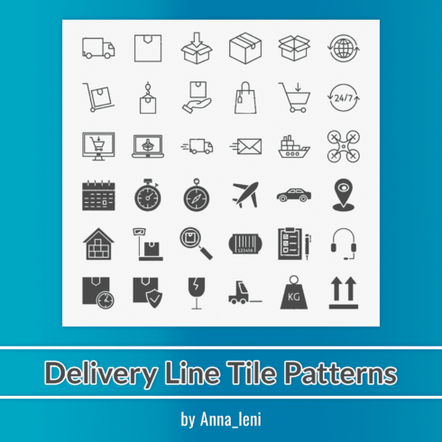 Delivery Line Icons.
