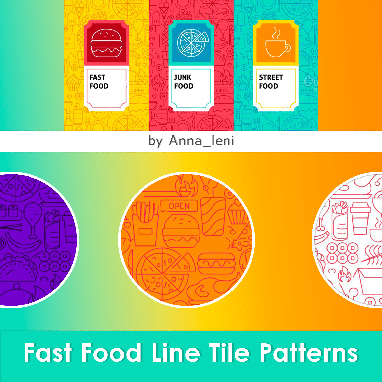 Fast Food Line Tile Patterns cover.