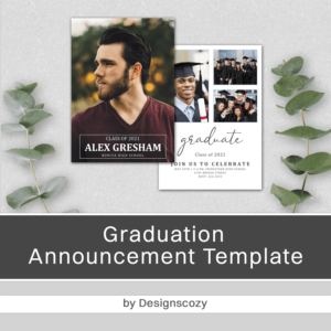 Graduation Announcement Card Template | Master Bundles