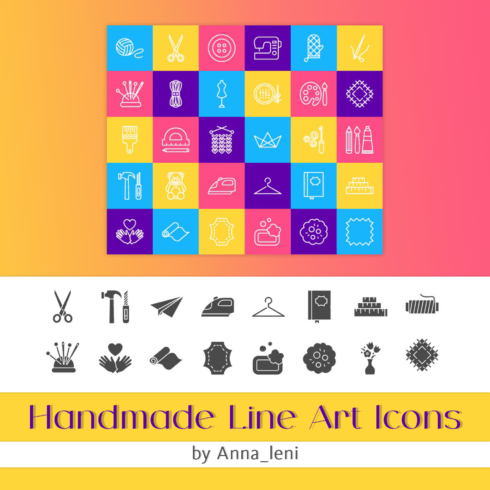 Handmade Line Art Icons.
