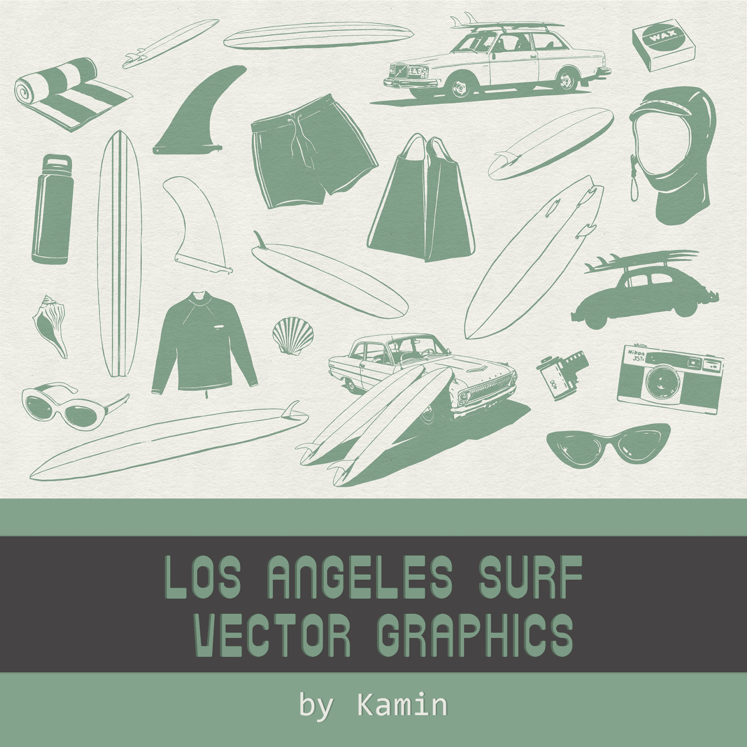 Los Angeles Surf Vector Graphics cover.