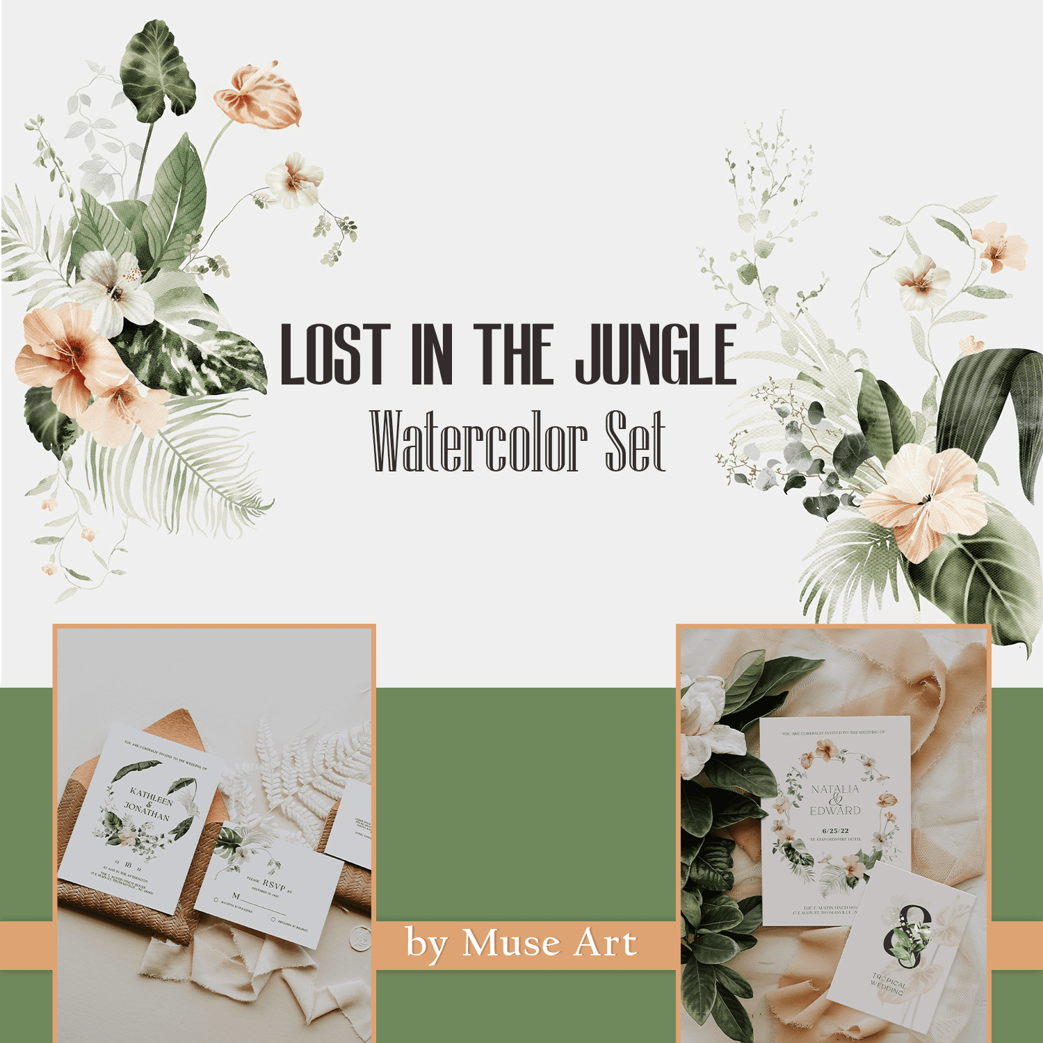 LOST IN THE JUNGLE Watercolor Set cover.