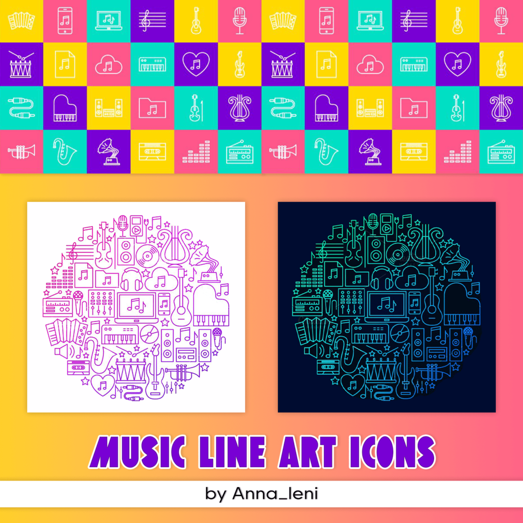 Music Line Art Icons – MasterBundles