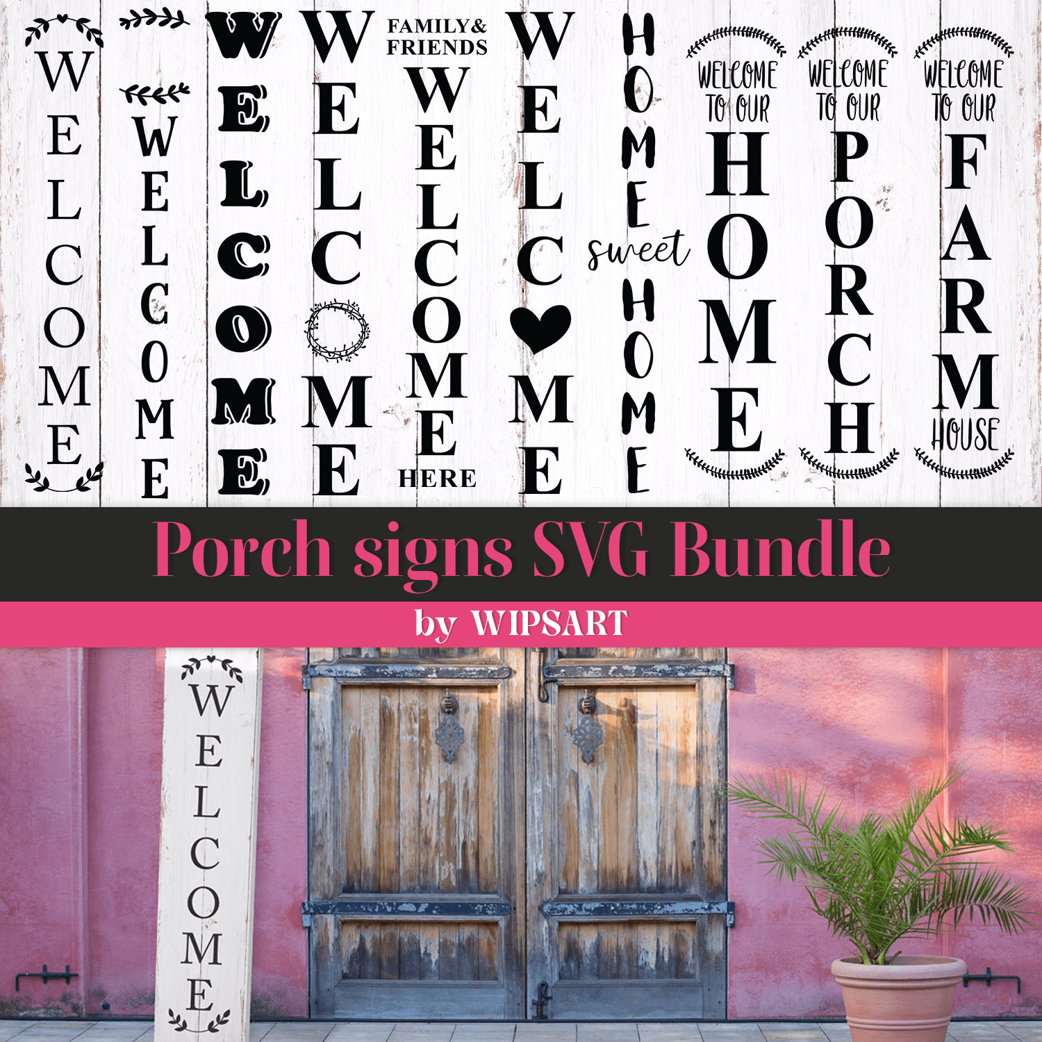 Porch signs SVG Bundle, Welcome Porch Sign SVG cover.