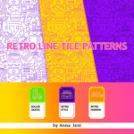 Retro Line Tile Patterns.