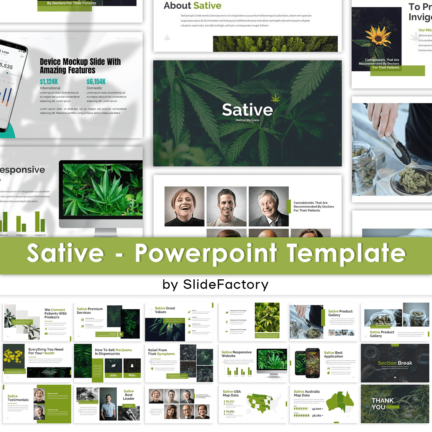 Sative - Powerpoint Template cover.