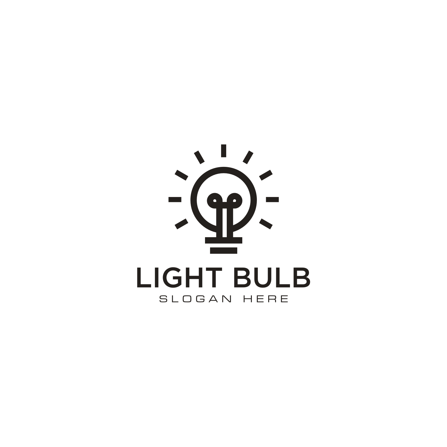 Vector for free use: Light bulb logo