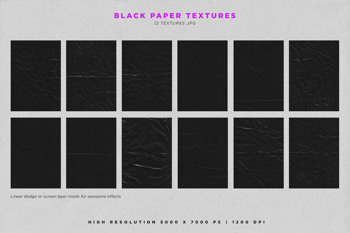 Black paper textures.