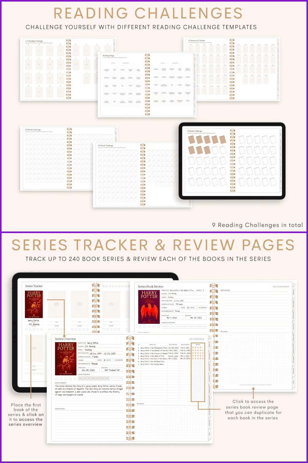 Digital Reading Planner.