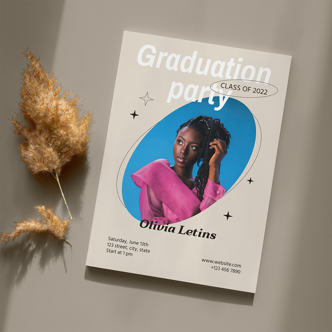 Graduation party Invitation cover.