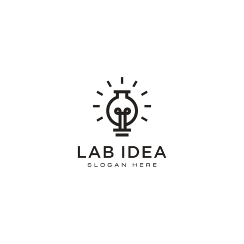 Lab Bulb Idea Logo Vector Design Cover Image.