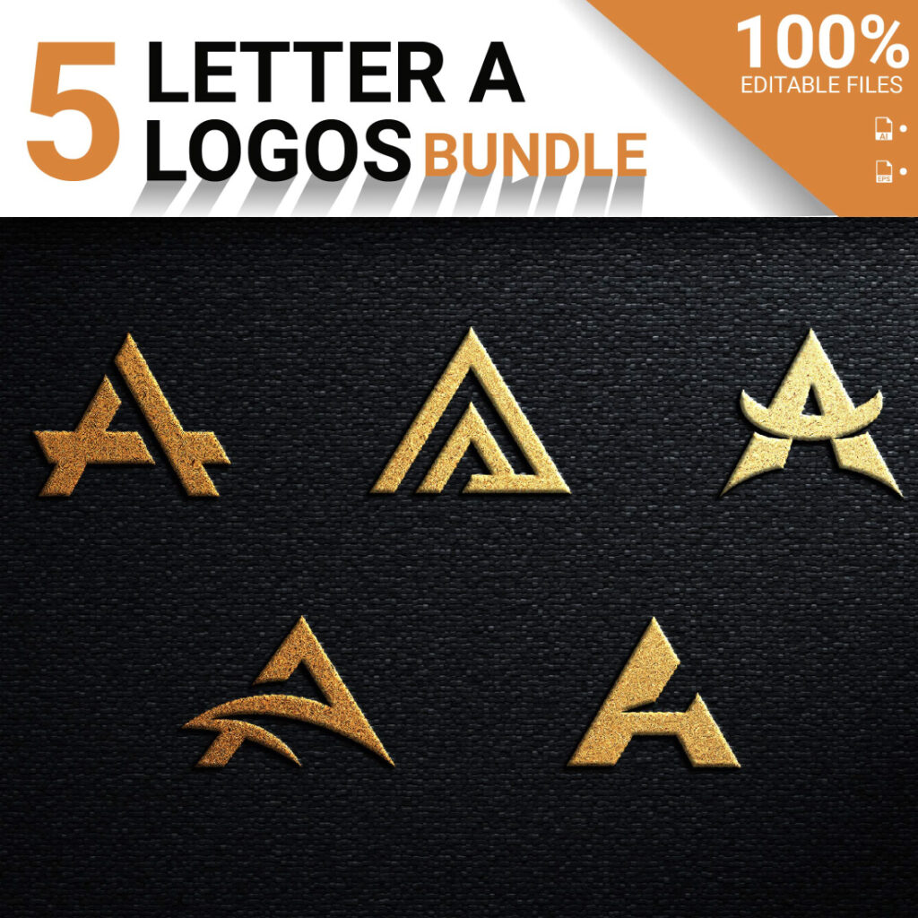 Logo Designs Letter A Logo Bundle MasterBundles