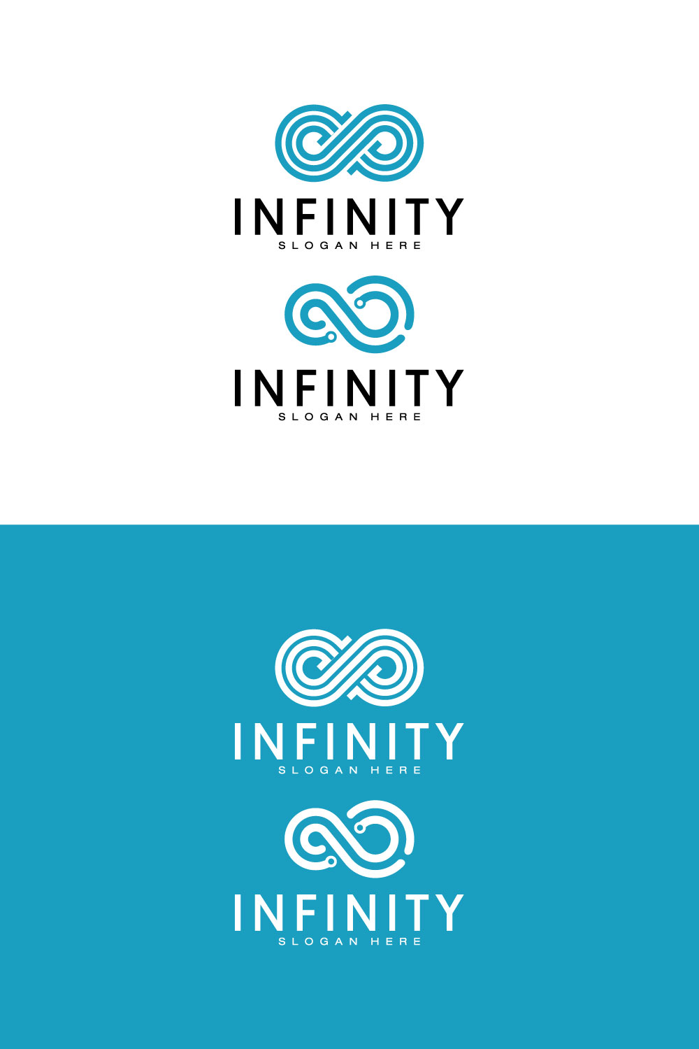 pinterest Set of 2 Infinity Tech Logo Designs