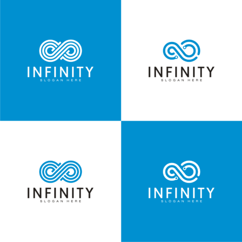 Set of 2 Infinity Tech Logo Designs cover image.